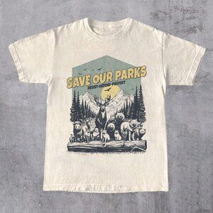 Save Our Parks Shirt – Retro Nature Graphic Tee